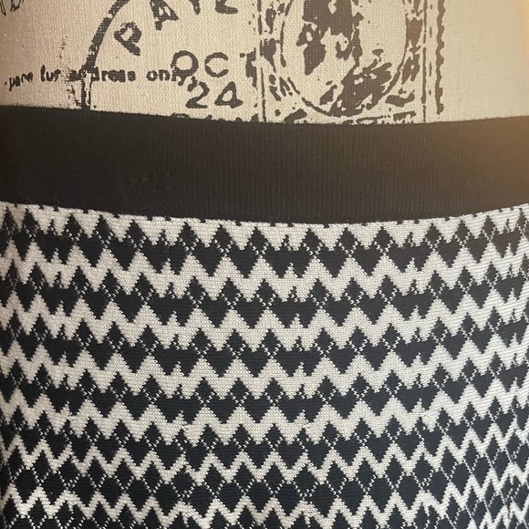 Chelsea & Theodore Stylish Knit Skirt. - size Medium in Black and White - Picture 7 of 8